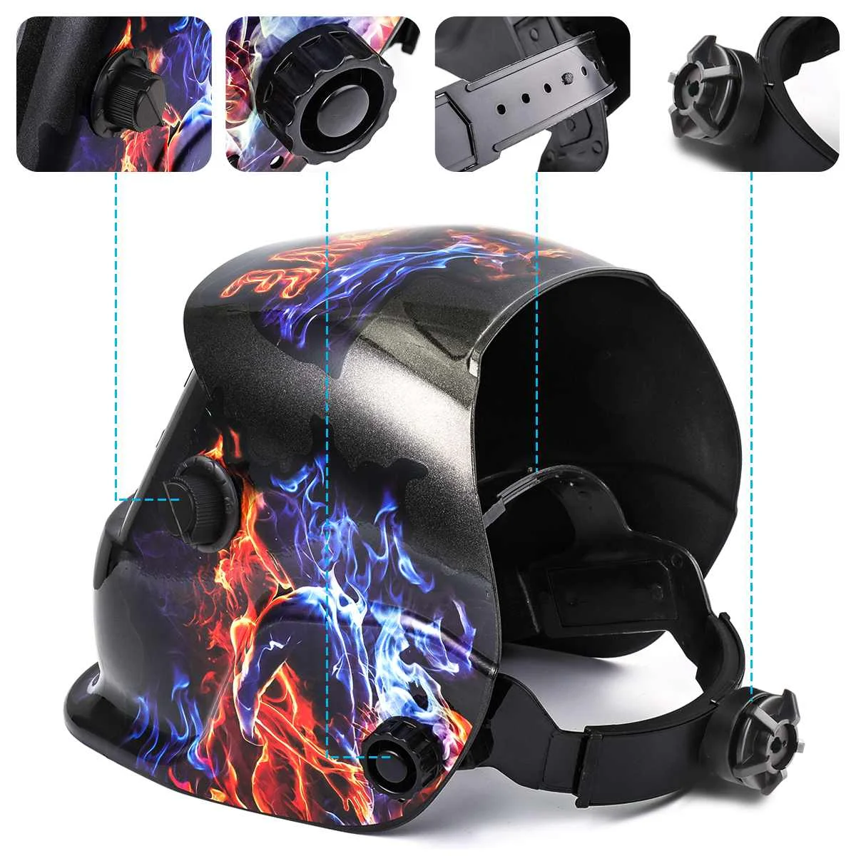 

Welding Mask Helmet Protective Solar Auto Darkening Professional Hood Powered Electric Welding Lens Caps for Welding Machine