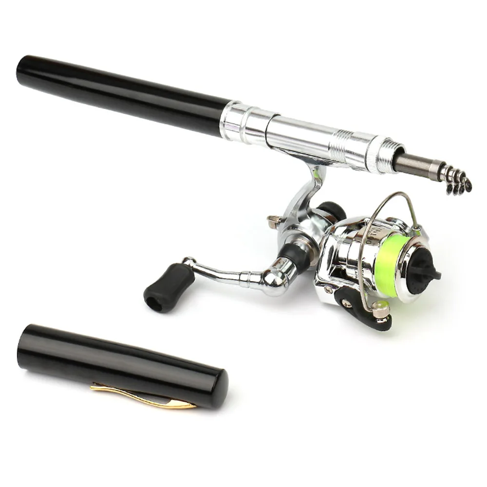 

1M / 1.4M Pocket Collapsible Fishing Rod Reel Combo Mini Pen Fishing Pole Kit Telescopic Fishing Rod Spinning Reel Combo Kit