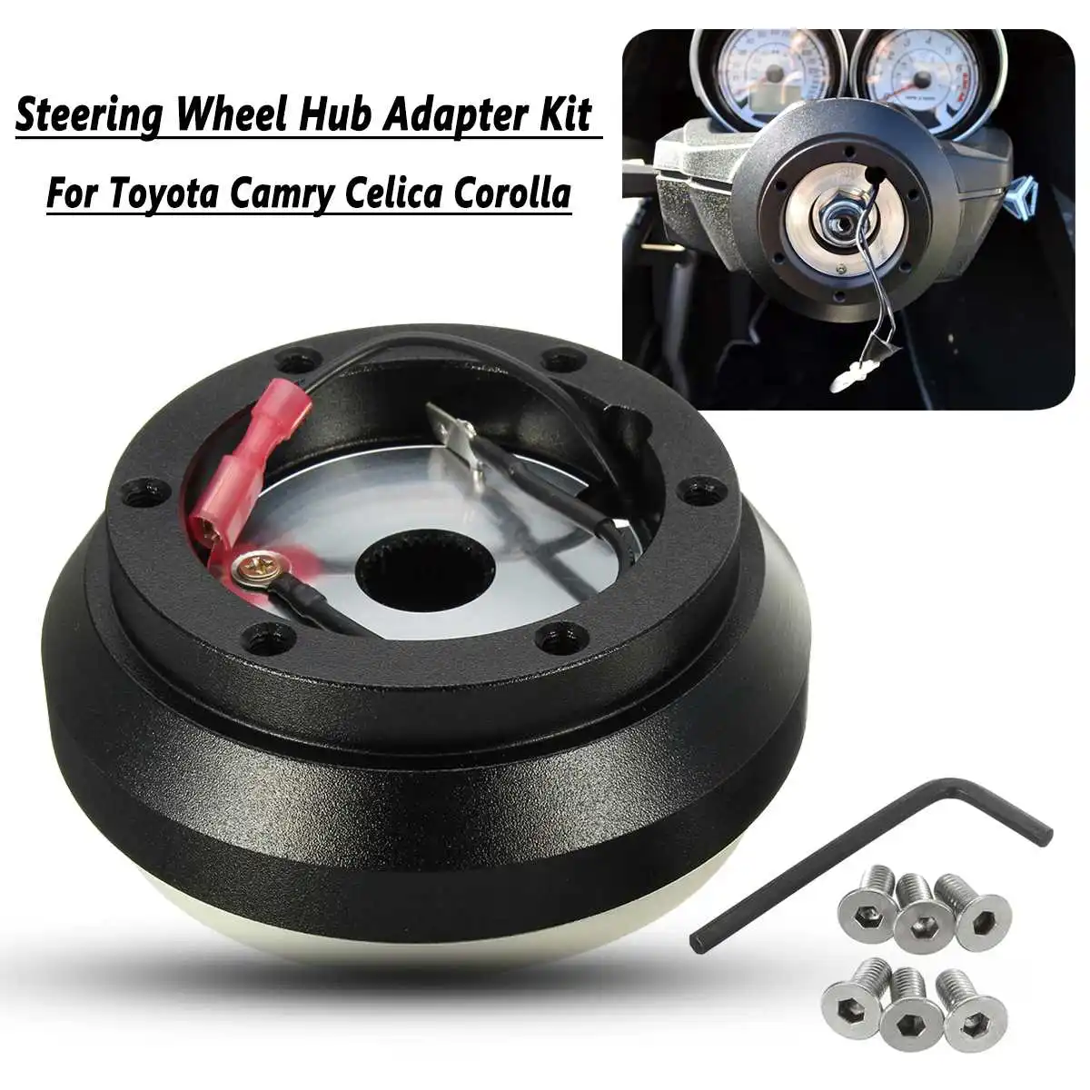 

Universal Car Steering Wheel Quick Release Hub Hubs Adapter Snap Off Boss Kit For Toyota Camry Corolla Celica Creside 4 Runner
