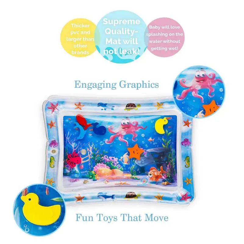 Summer Gyms Mat Baby Kids Water Playmat Inflatable Thicken PVC Infant Gym Playmat Toys Toddler Fun Activity Play Center