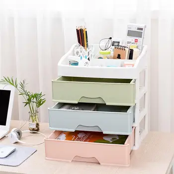 

Cosmetics Storage Box Drawer Makeup Desktop Storage Case Dresser Organizer Makeup Brush HolderContainer Office Table Storage Box