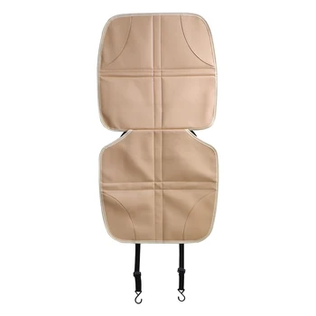 

Car Seat Protector Car Seat Cover Pad for Child and Baby Leather Upholstery Waterproof Anti-Slip Wearproof Pad (Beige)