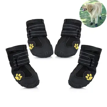 

Hot Waterproof Dog Shoes Breathable Paws Protector Anti-Skid Dog Boots with Reflective Strap Pet Winter Warm Snow Boots for Sm