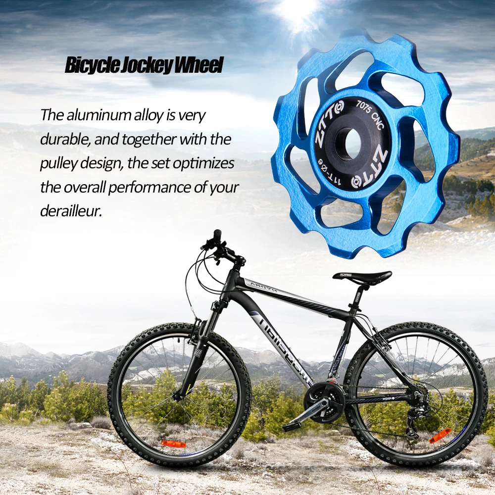 ZTTO 11 T MTB велосипед заднего колеса керамический подшипник шкив CNC дорожный велосипед направляющий ролик 4 мм 5 мм 6 мм