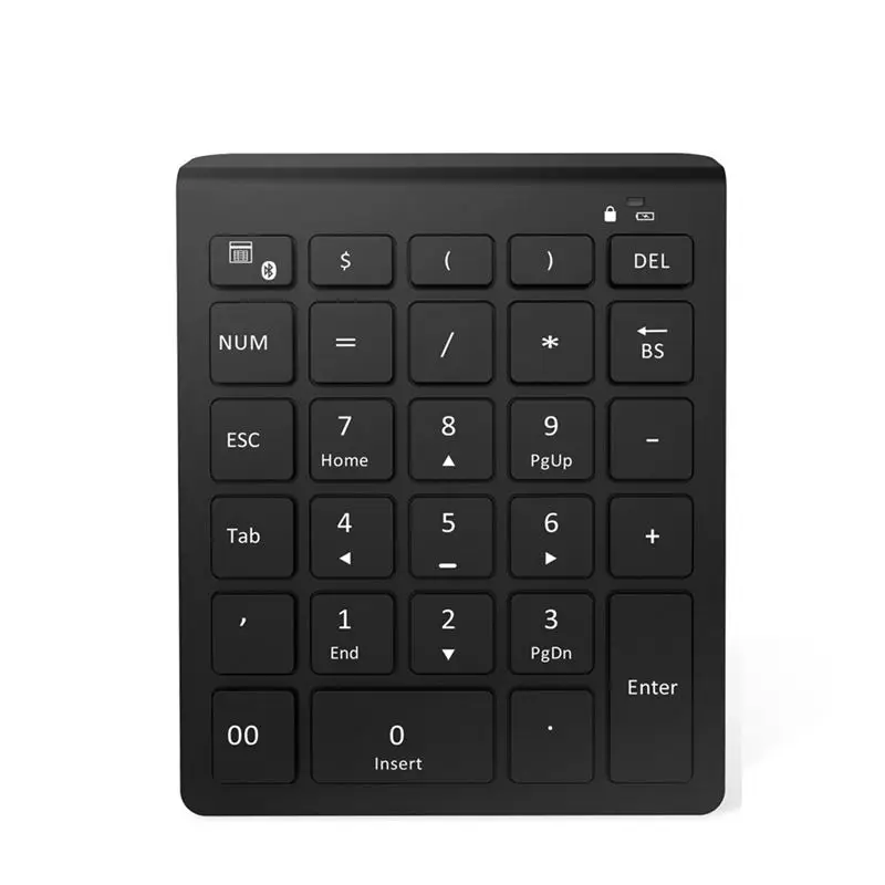 Ультра тонкий 28 клавиш Bluetooth цифровая клавиатура номер Pad с ножничным