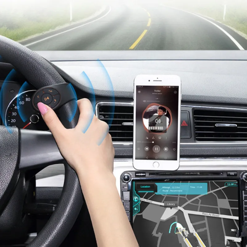 Bluetooth 4,0 Car Универсальный квадратный контроль рулевое управление система мульти-функциональное рулевое колесо кнопкой