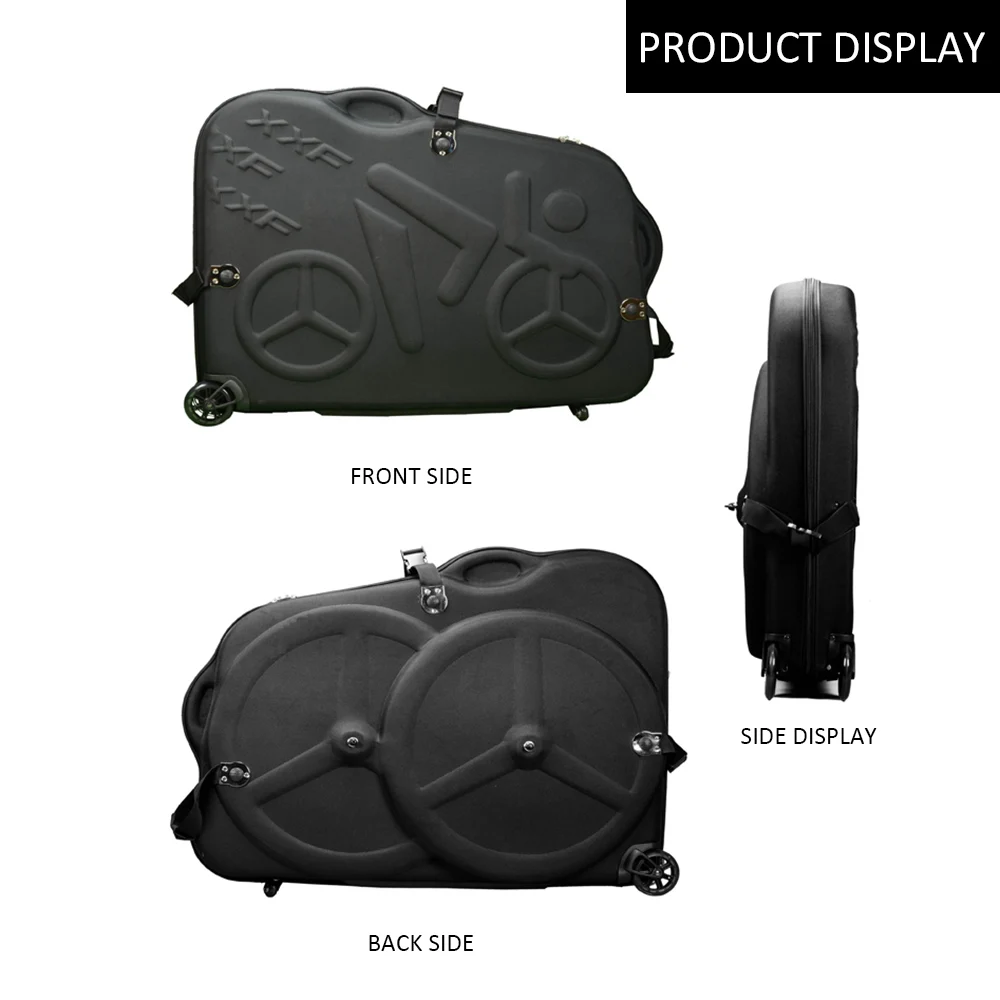 Top XXF EVA Bike Transporter Bag with Wheel for 26"/700C/27.5" Mountain Road Bike Clam Shell Design Travel Transport Equipment 2 Top XXF EVA Bike Transporter Bag with Wheel for 26"/700C/27.5" Mountain Road Bike Clam Shell Design Travel Transport Equipment 2