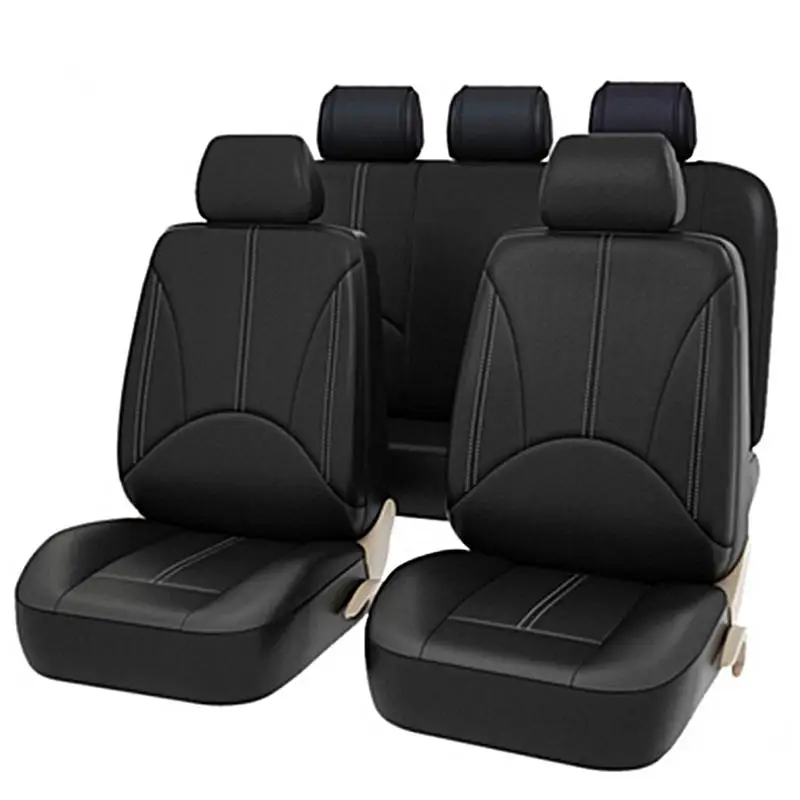 

2pcs/set Four Seasons Universal Fashion Breathable PU Leather Front Car Seat Covers Styling Seat Cover Accessories Auto Supplies