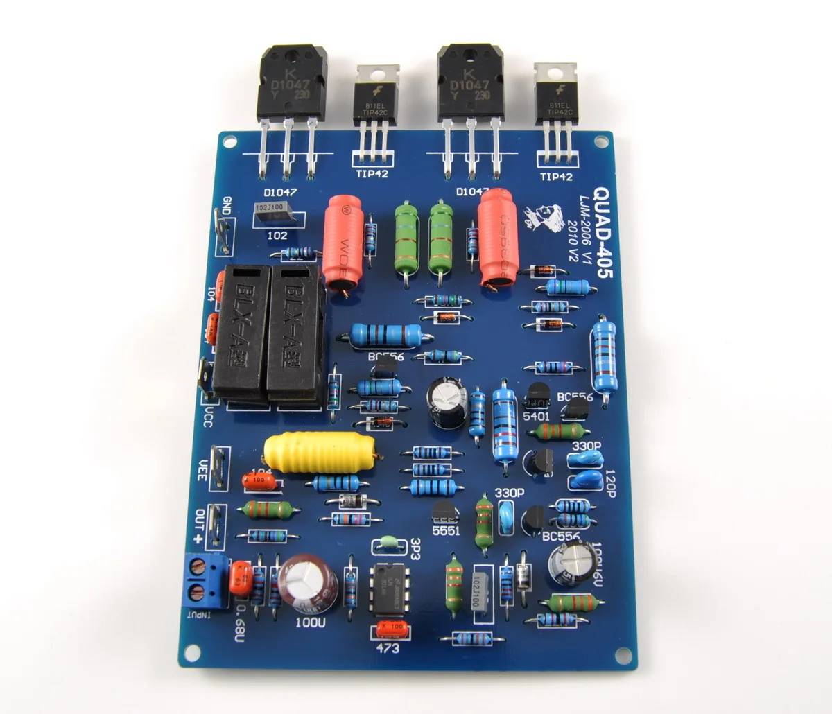 

LJM QUAD405-B KTD1047 8R/100W+100w Dual Channel A/B Class Music audio speaker Amplifier circuit Board