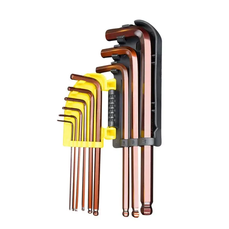 

9pcs/set Inches Hex Allen Key Set L-Shape Universal Key Hexagon For Repair Tools Bicycle Mountain Bike Road Repair