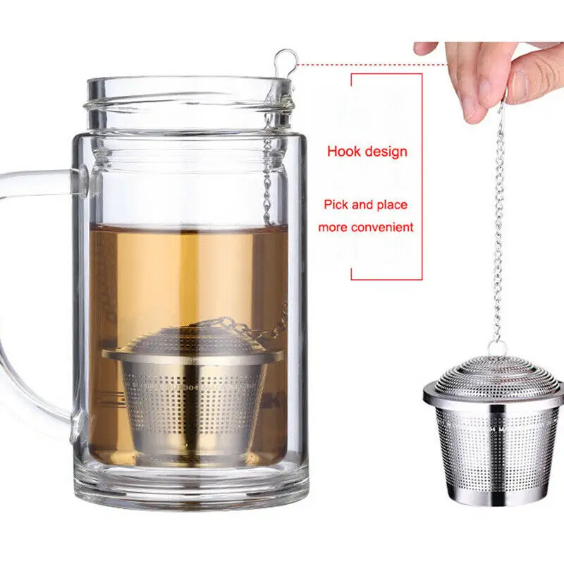 Tea Ball Mesh Infuser Filter Stainless Steel Kitchen Cook Spice Herbal Strainer Tea Leaf Remnant Colanders Strainers Tea Ball Mesh Infuser Filter Stainless Steel Kitchen Cook Spice Herbal Strainer Tea Leaf Remnant Colanders Strainers