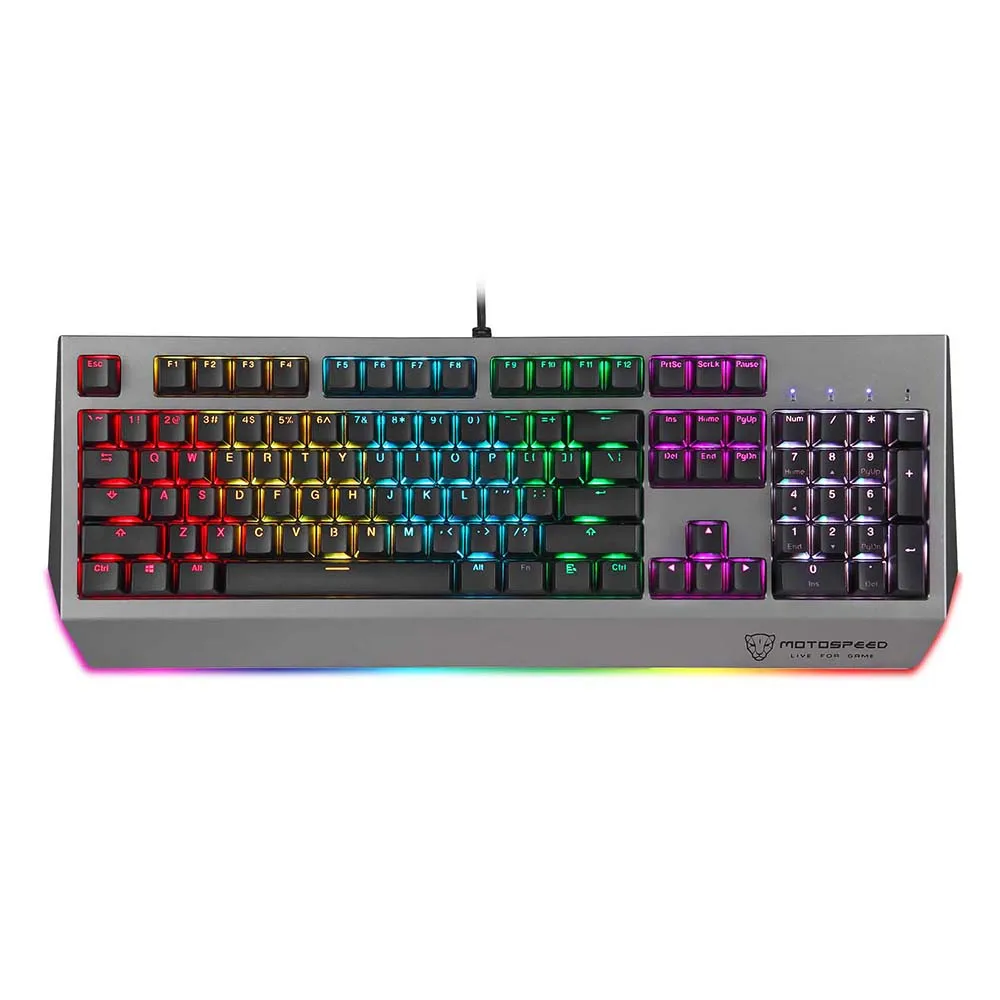 MOTOSPEED CK99 игровая клавиатура для геймера USB Проводная Механическая с RGB подсветкой