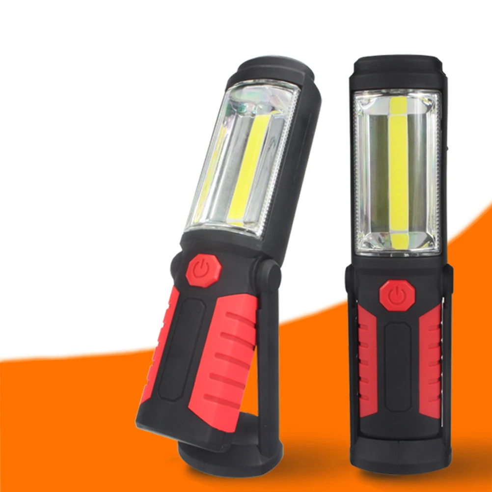 

1pc Portable Rechargeable LED Work Light With Dual Magnetic Base Hanging Hook For Camping Car Repairing Emergency Lighting Use