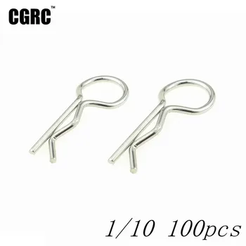 

100pcs Universal Stainless Steel Body Shell R Clips Pin For 1/10 RC Model Car HSP Redcat HPI Himoto Spare Parts