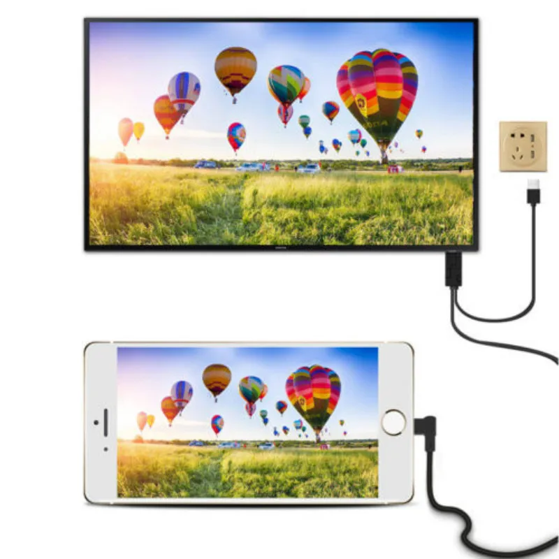 Lightning HDMI CABLE IPHONE IPAD экран AV TV кабель 1080p USB зарядное устройство|Коннекторы и