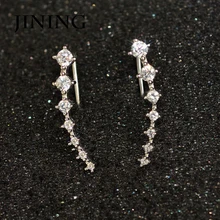 JiNing горячая Распродажа, модные серьги-наручники для ушей, серебро, золото, Кристальные Стразы для ушей, серьги-наручники для женщин, женские серьги