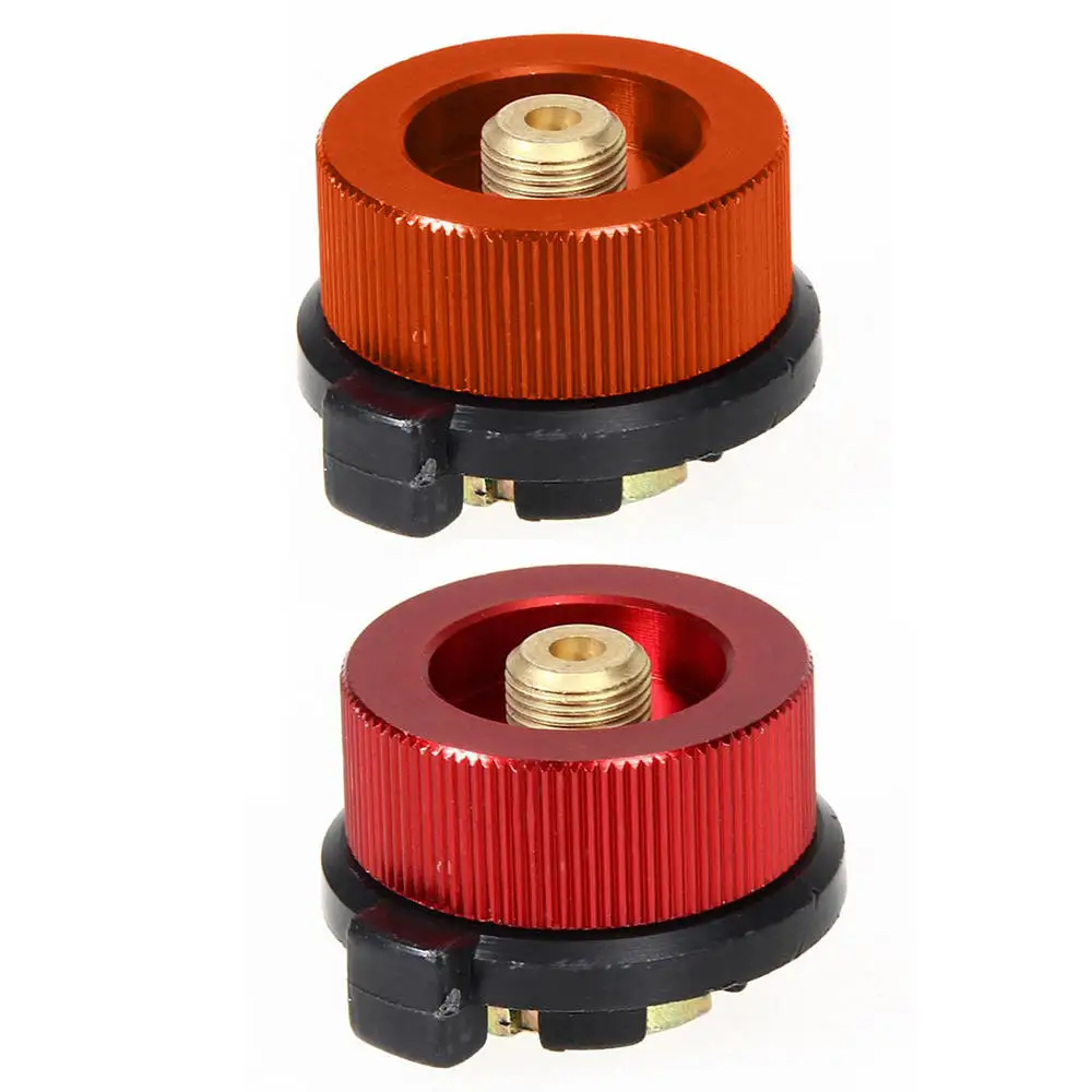 

Outdoor Camping Stove Split Head Portable Adapter Tank Converter Gas Stove Camping Gas Auto-off Gas Cartridge Tank Adapter