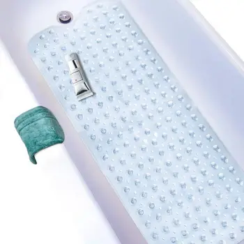 

Non-Slip Bathtub Mats Extra Long Tub Mat Machine Washable Shower Mat for Bathroom Mildew Resistant Anti-Bacterial