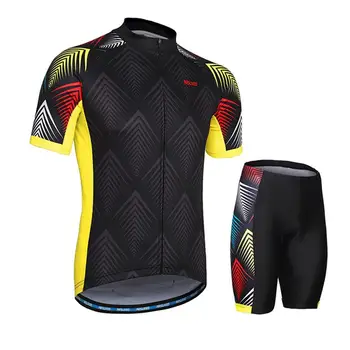

Men's Cycling Sets Bike Jersey Short Sleeves Mountain Bike MTB Sets with Shirt padded Shorts Maillot Ropa Ciclismo