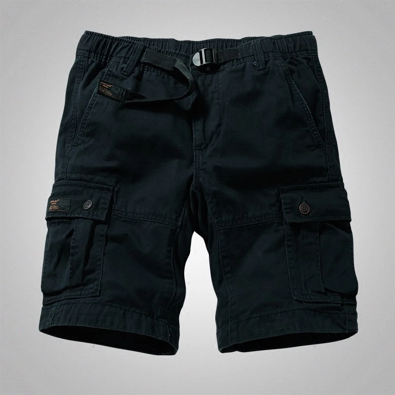 Mens Camouflage Shorts Cargo Military Shorts Casual Multi Pocket Solid Color Loose Shorts Men Army Short 4