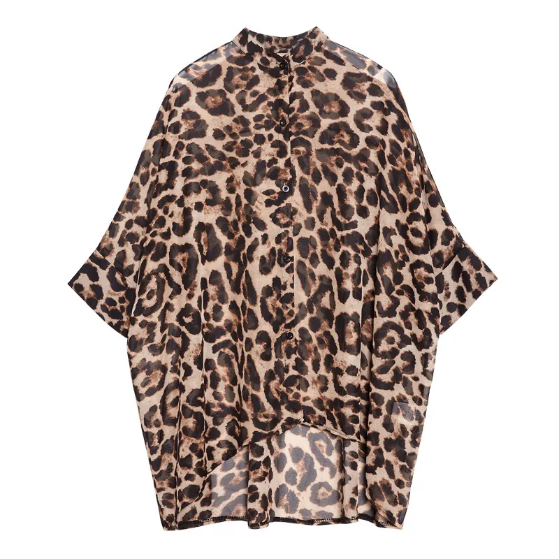 Женские шифоновые рубашки Max LuLu модные корейские готические леопардовые