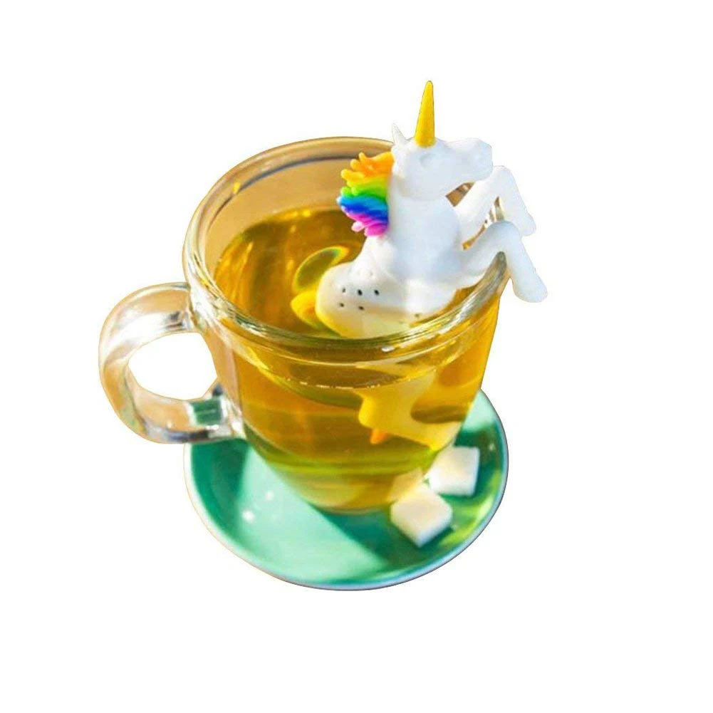 1PC Silicone Tea Infuser Strainers Filter Unicorn Shaped Tea Leaves
