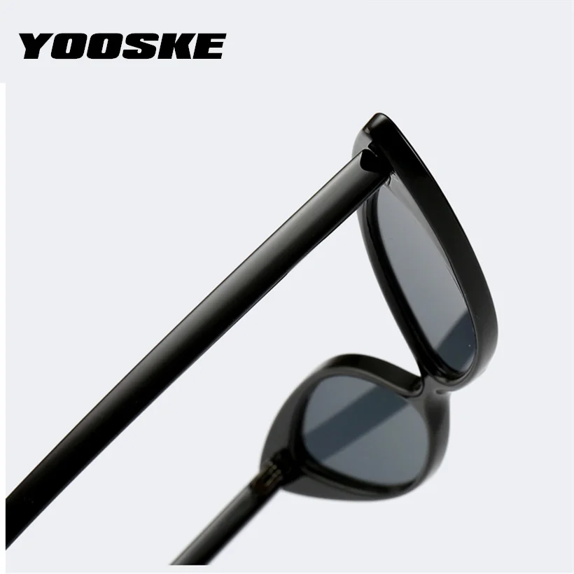 YOOSKE трендовые солнцезащитные очки "кошачий глаз", женские брендовые дизайнерские винтажные маленькие солнцезащитные очки, 90 s, модные очки, затемненные очки, UV400