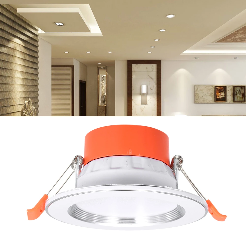 

New Arrival AC85-265V 5W LED Round 3 Lighting Color Downlight LED Downlight Recessed Down Light Indoor Home Decor Lamp