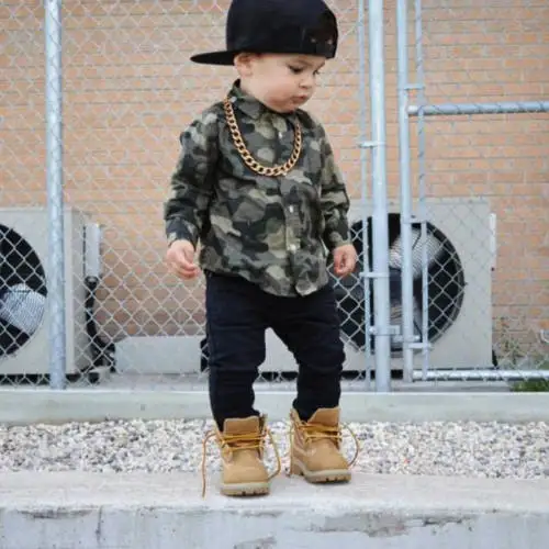 

Toddler Newborn Kids Baby Boys Girls Camouflage Tops Shirt Long Sleeve Casual Clothes 0-4T