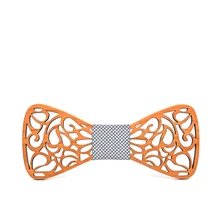 Вишневый Деревянный полый галстук-бабочка ручной работы Дерево сделано Ретро зеленый Европа и США Горячие деревянный галстук-бабочка галстук мужской костюм