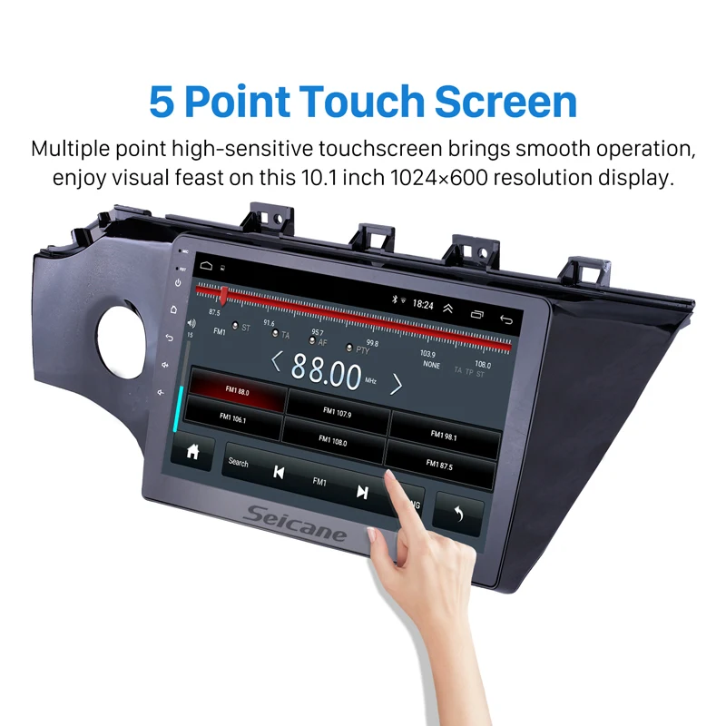 Best Seicane Android 8.1 10.1 Inch 2Din Car Auto Radio Head Unit GPS Navigation Audio Multimedia Player For 2017 Kia K2 Support Wifi 3