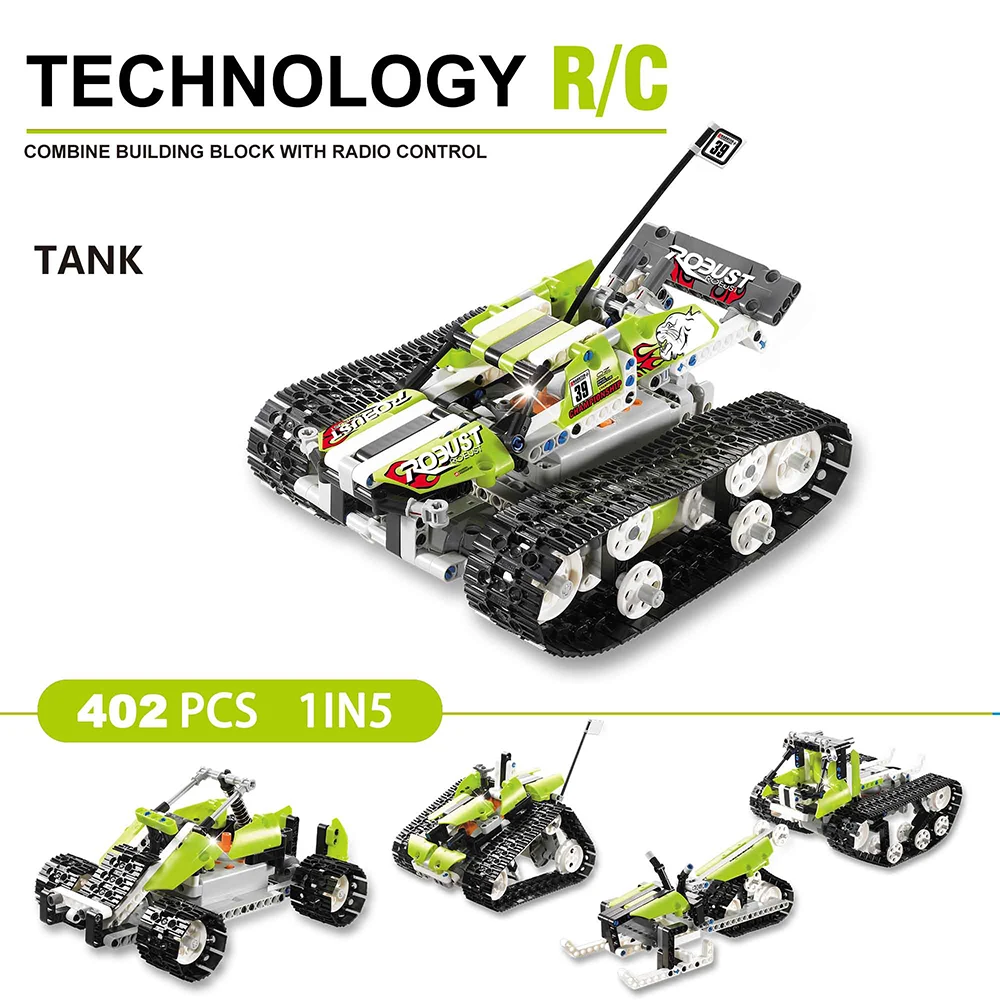 

Remote-control Race Tank The RC Track Transformation Building Blocks Bricks Educational Toys Compatible Legoings Technic Series