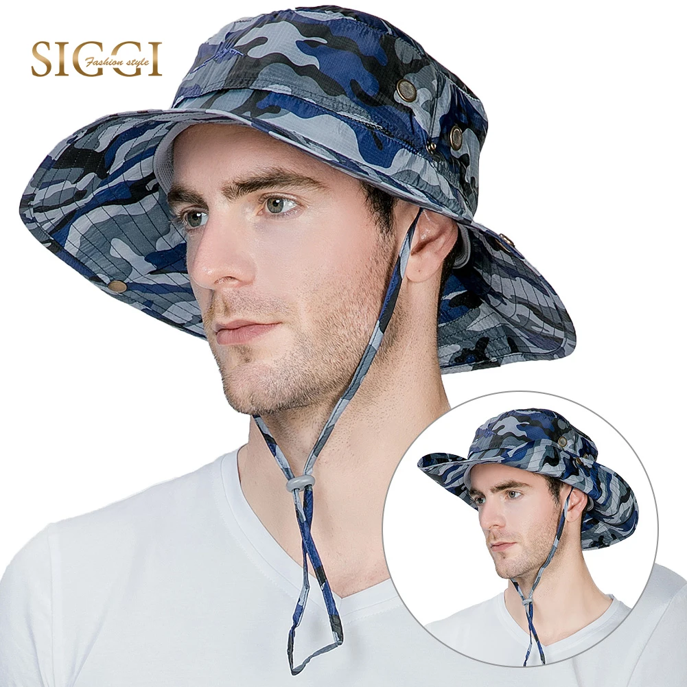 Buy FANCET Summer Mens Bucket Hats Nylon Outdoors Wide