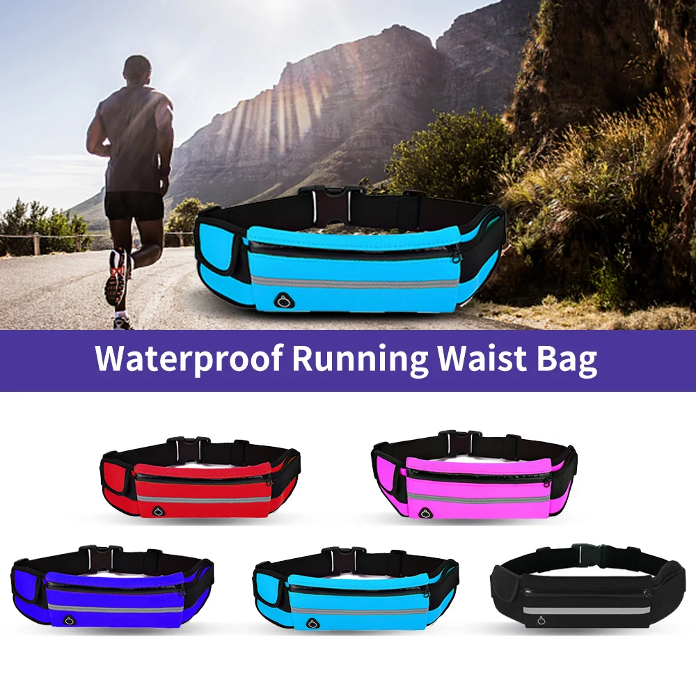 

Waterproof Outdoor Sports Waist Bag Running Waist Pouch Safety Jogging Belt Cycling Cellphone Pack Bum Bag Outdoor Waist Bag