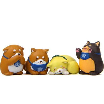 1 Pc Kawaii Shiba Inu Action Figure Cartoon Animal Dog Model Figure Toy DIY Resin Craft Ornament Doll Toy