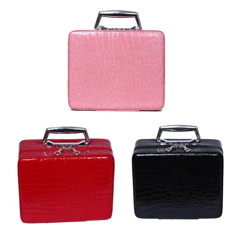 

63 Grid Patent Leather Storage Bags Cosmetic Oil Box 5ml 10ml 15ml Essential Clutch Storage Essential Oil Cosmetic Bag EVA