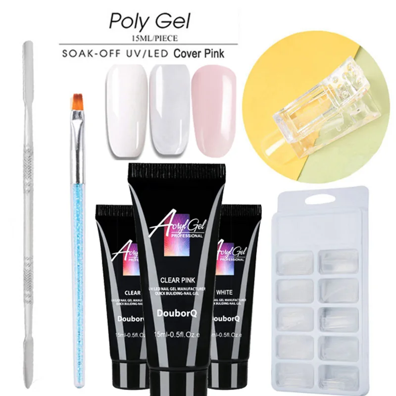 No hay olores que construyen rápidamente el Kit de Arte de uñas de poligel acrílico UV mejora de la extensión de la manicura de secado rápido TSLM1