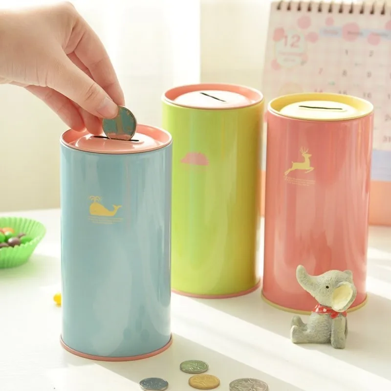 

Animal candy color piggy bank metal piggy bank cute sundries cans storage cans gift cans home decor money box