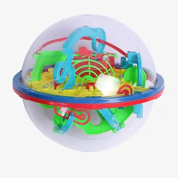 

100Step 3D Puzzle Magic Maze Intellect Ball Labyrinth Sphere Kid Toys Educational Ball Brain Trainer Tool Vision Catch Training