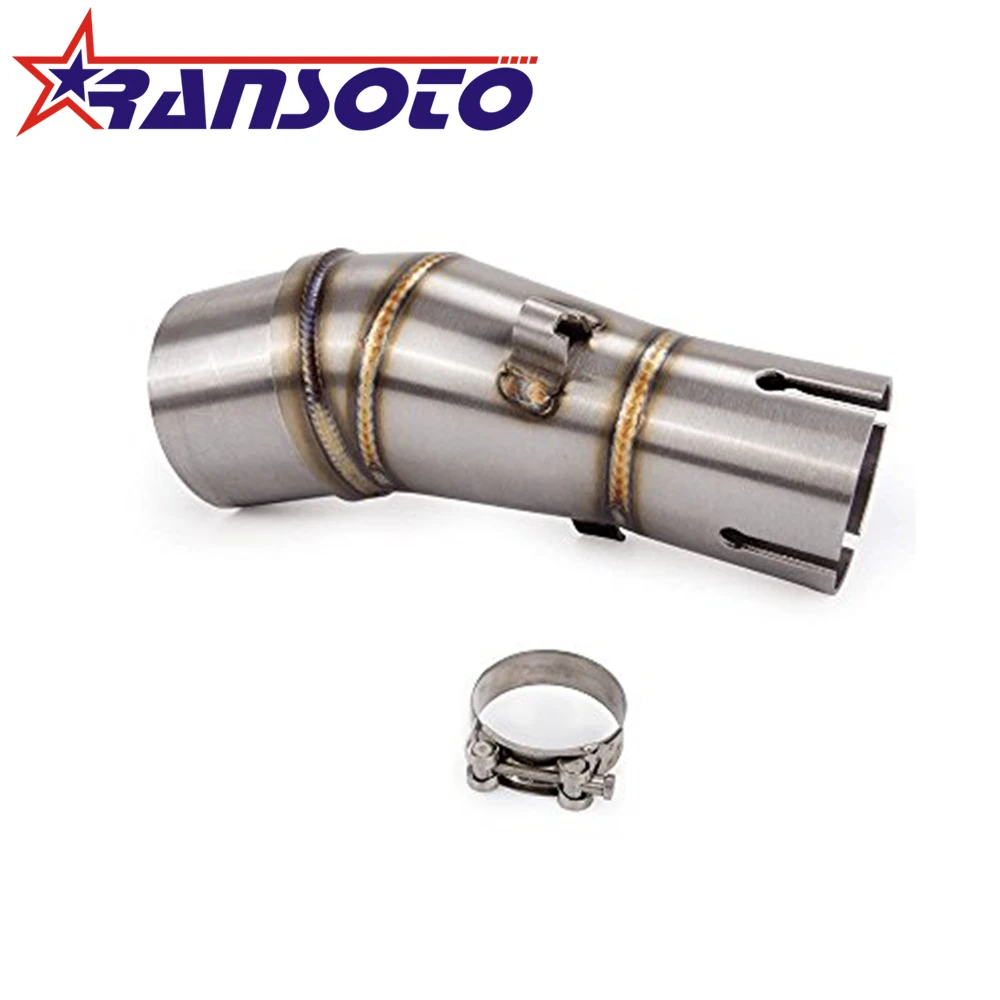 

RANSOTO High Quality Motorcycle Exhaust Middle pipe link pipe for KAWASAKI ninja300 ninja250R Z250 2008-2017