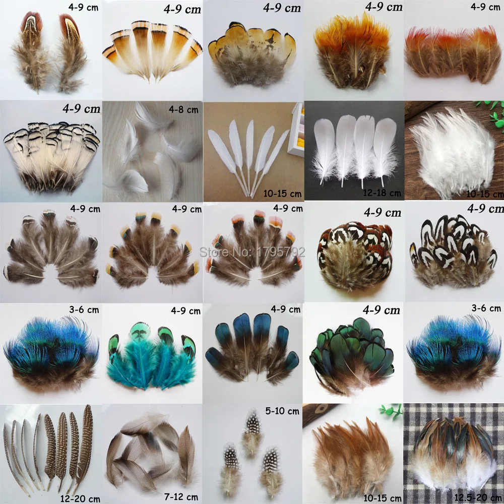 

50 pcs Rooster Peacock pheasant tail chicken plumes goose ostrich duck feathers for earring hat Accessories Crafts decorations