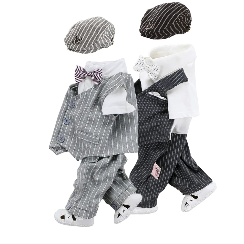 

Newborn baby boys wedding party tuxedo suit baby summer bodysuit birthday photo shooting outfits&set gentleman baby shower gift