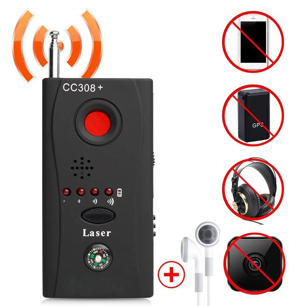 

Wireless Signal Detector Anti-eavesdropping Device Infrared 3.7V 500mA Charger 100mA 5V 5-6VDC Detector 123mm