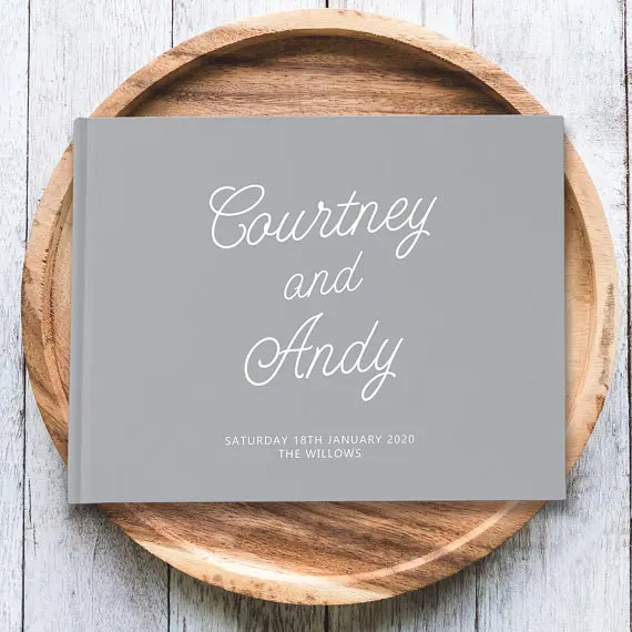 us 16 71 24 off grey and white wedding guest book alternatives personalized wedding guestbook photo sign in book wedding photo album memoirs in guest sign in book wedding