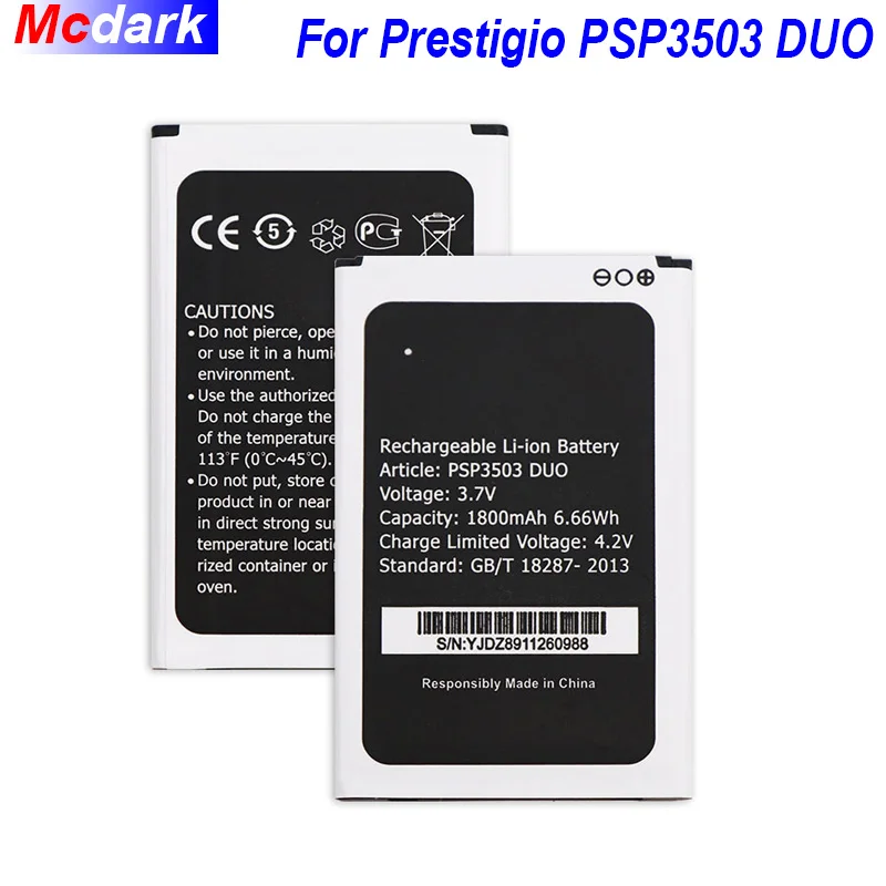

1800mAh PSP3503 DUO Battery For Prestigio Wize C3 PSP3503 DUO PSP 3503 Batterie Bateria Accumulator AKKU ACCU PIL Mobile Phone
