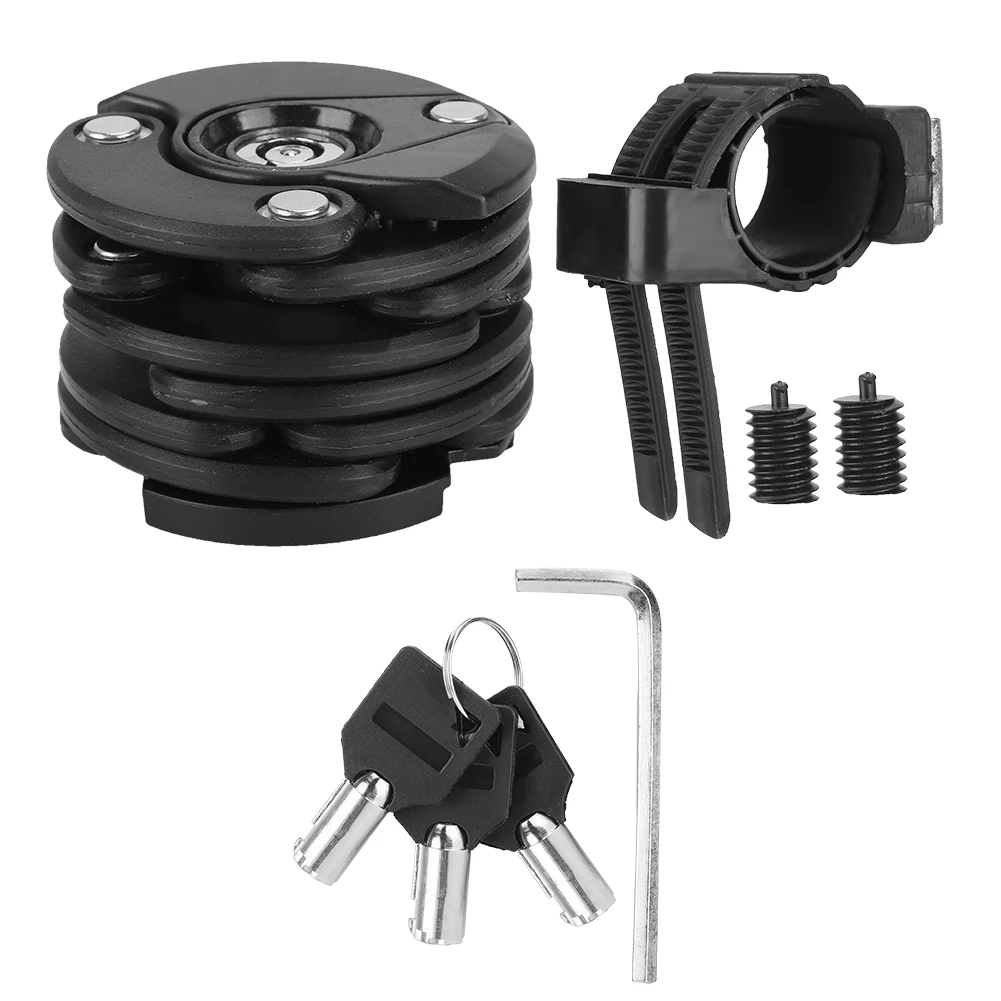 

High security Anti Theft Hamburger Shaped Mountain Bike Lock Bicycle Security Folding Chain Lock
