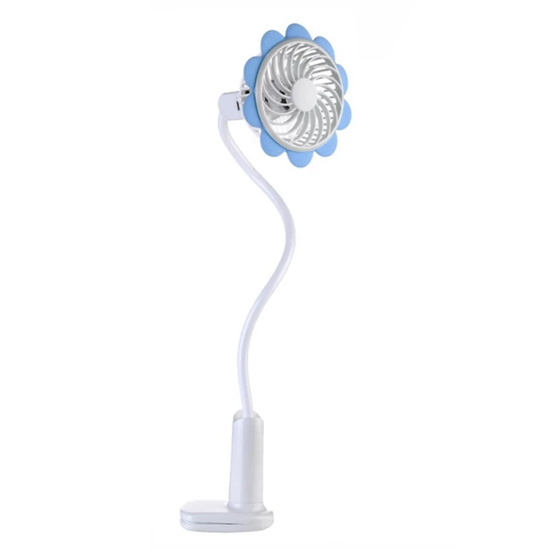 Rechargeable Clip Fan Portable Flexible Neck Mini Sun Flower Shape Electric Usb Desktop Cooling Fanhome | Бытовая техника
