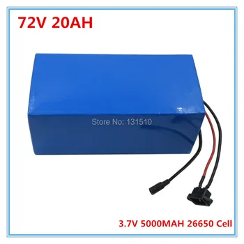 

2000W 72V 20AH Electric Bike battery 72Volt 20AH Lithium battery with PVC case 30A BMS 84V 2A charger free shipping