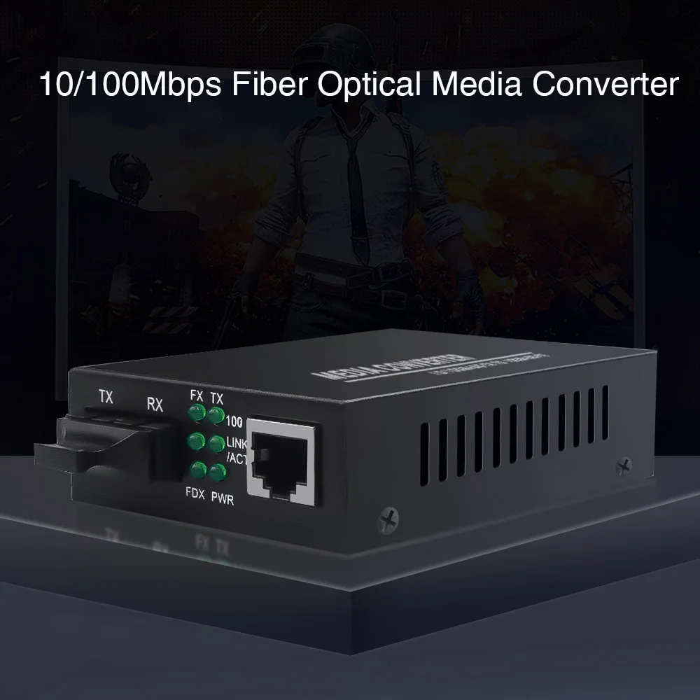 Kebidumei TX RX 10/100 Мбит/с волоконно оптический медиа конвертер многомодовый