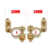 1 Pair Vehicles Battery Terminal Small 35mm Positive 34mm Negative Gold Plated Universal Vehicles Battery Terminals Universal ► Photo 2/6